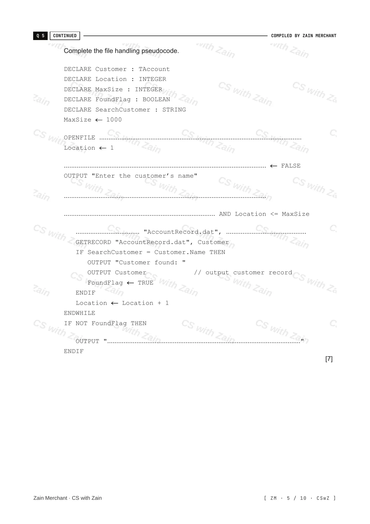 20.2 File Processing and Exception Handling questions, page 4