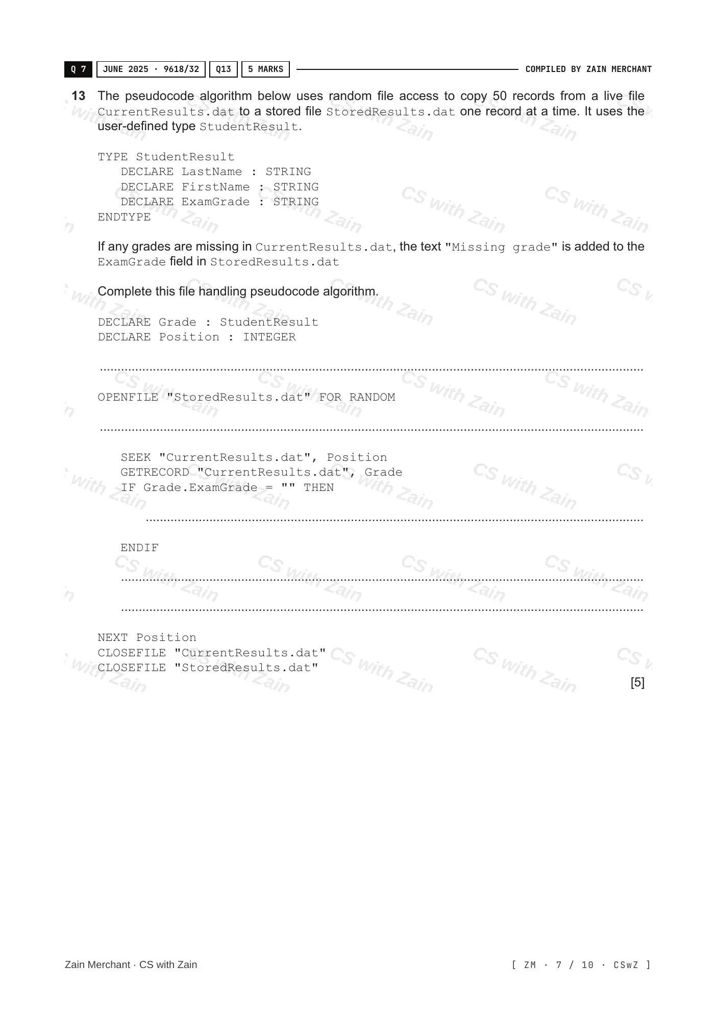 20.2 File Processing and Exception Handling questions, page 6