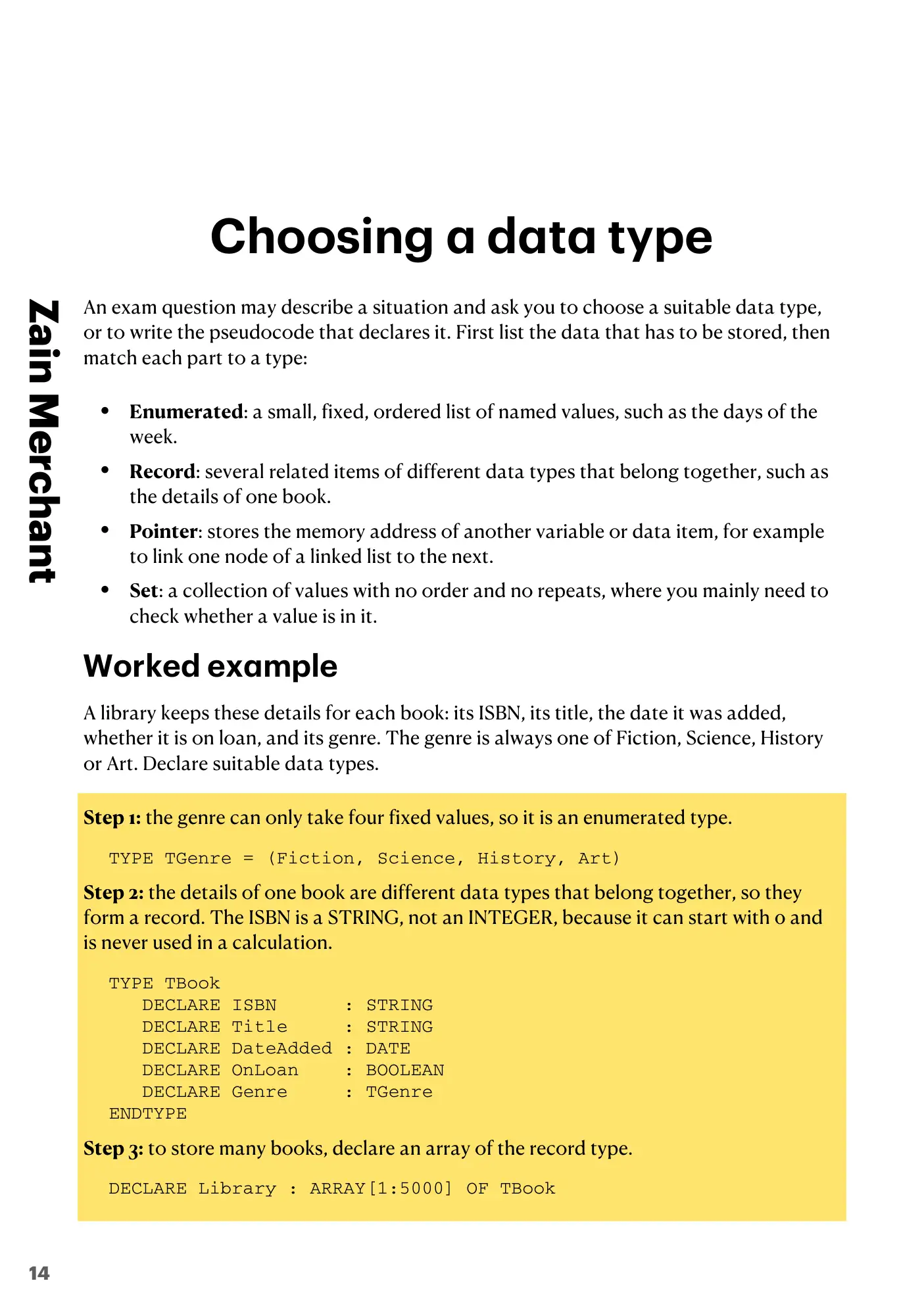 13.1 User-defined data types book pages, page 9