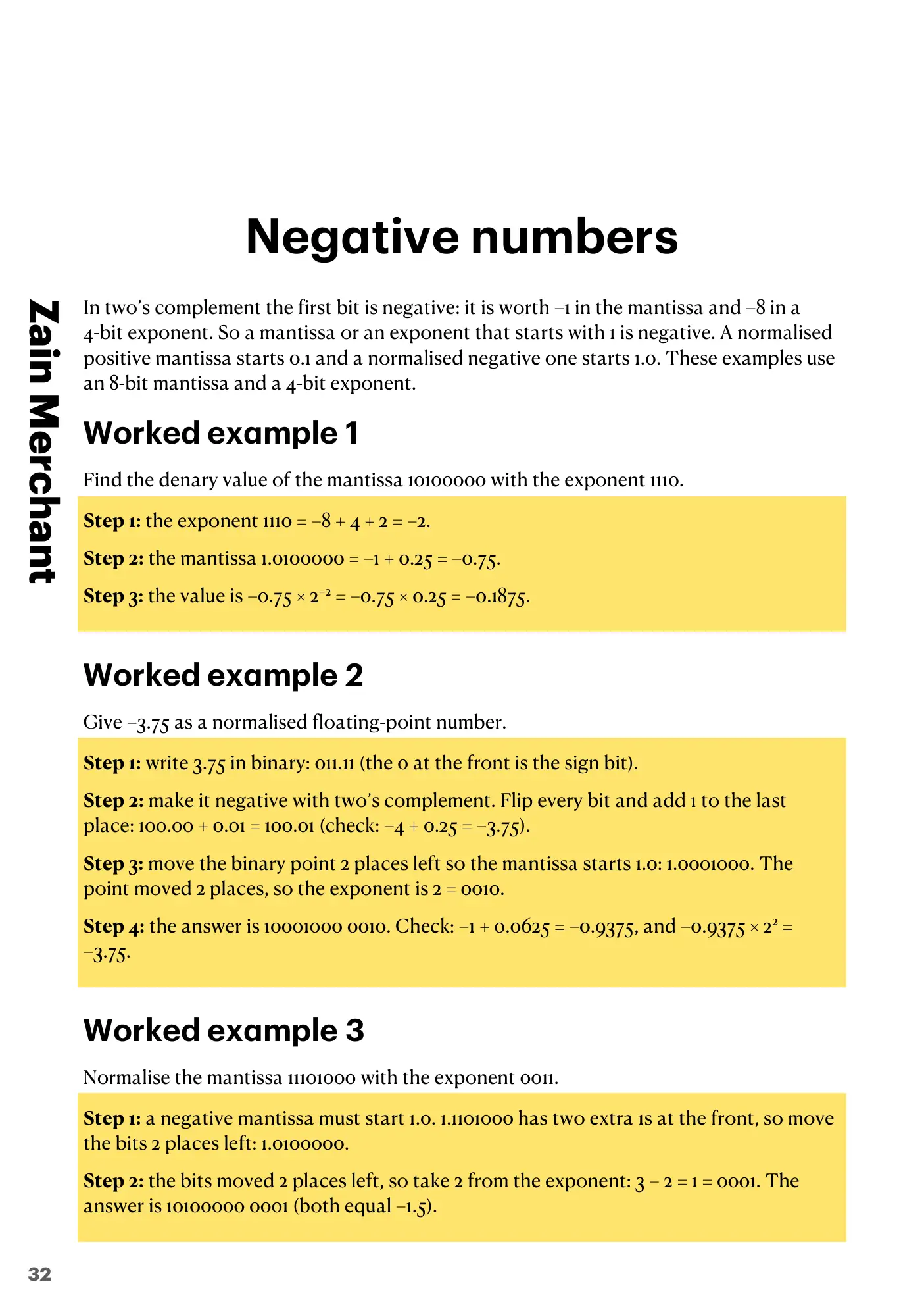 13.3 Floating-point numbers, representation and manipulation book pages, page 9