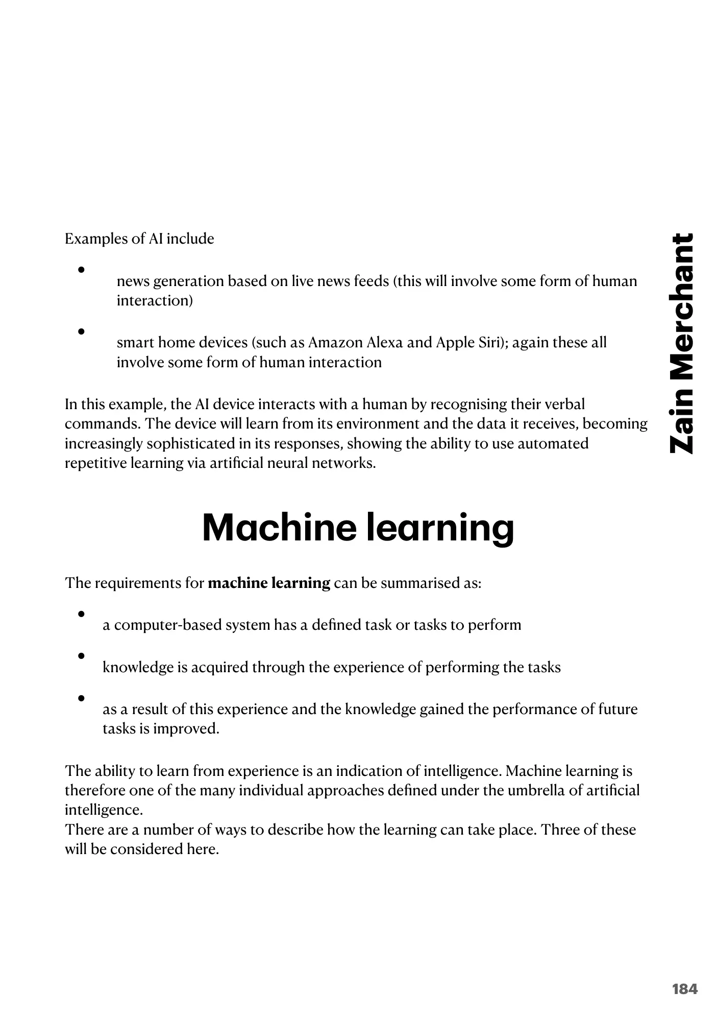 18.2 Artificial Intelligence: Machine Learning and Neural Networks book pages, page 2