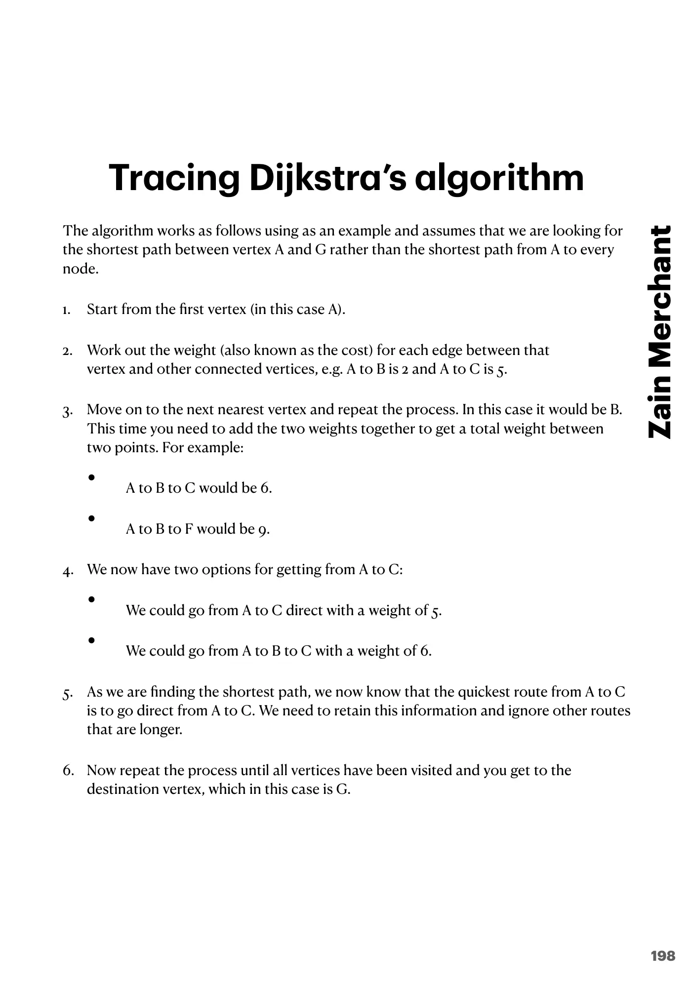 18.1 Artificial Intelligence: Graphs, Dijkstra and A* book pages, page 5
