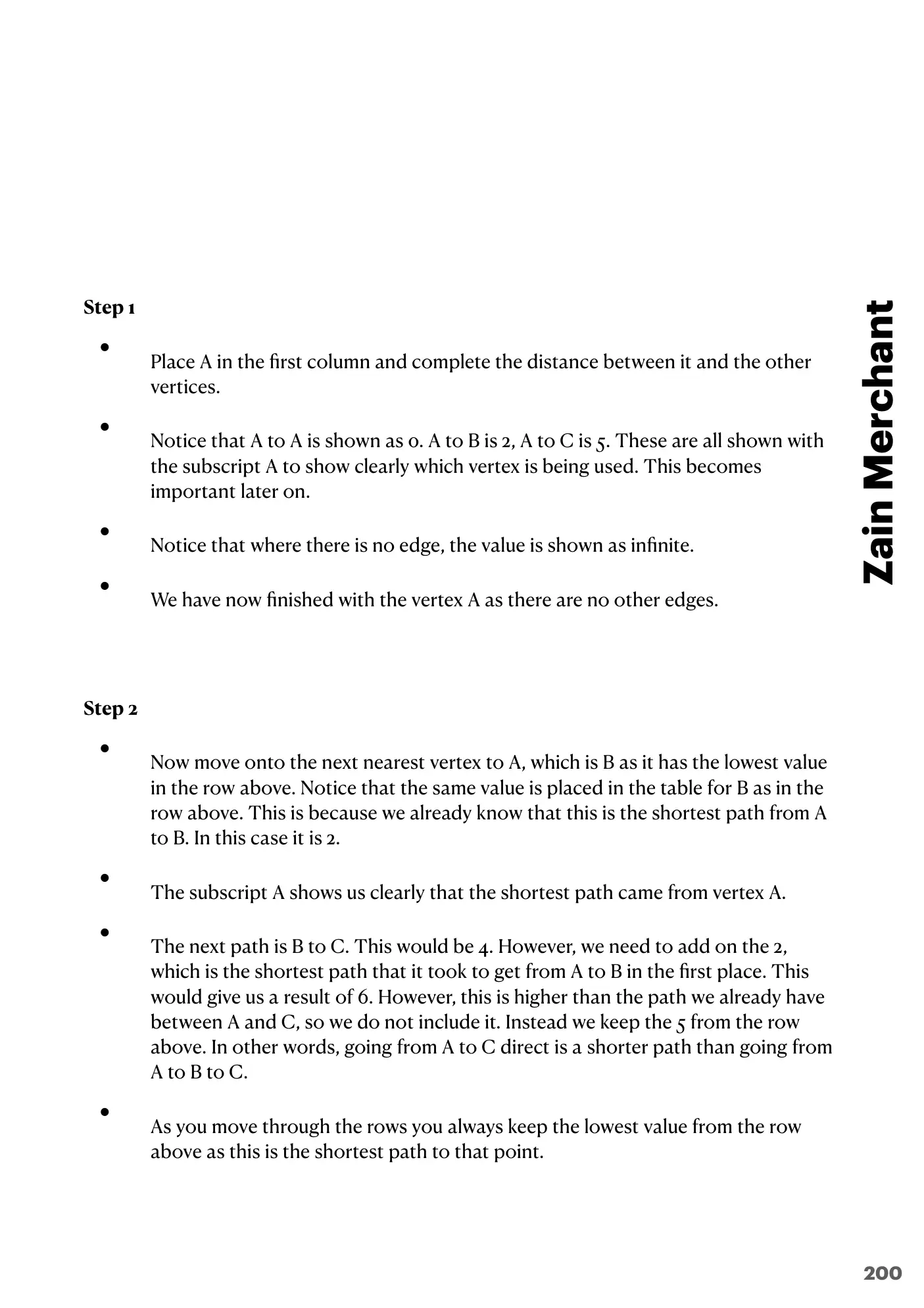 18.1 Artificial Intelligence: Graphs, Dijkstra and A* book pages, page 7