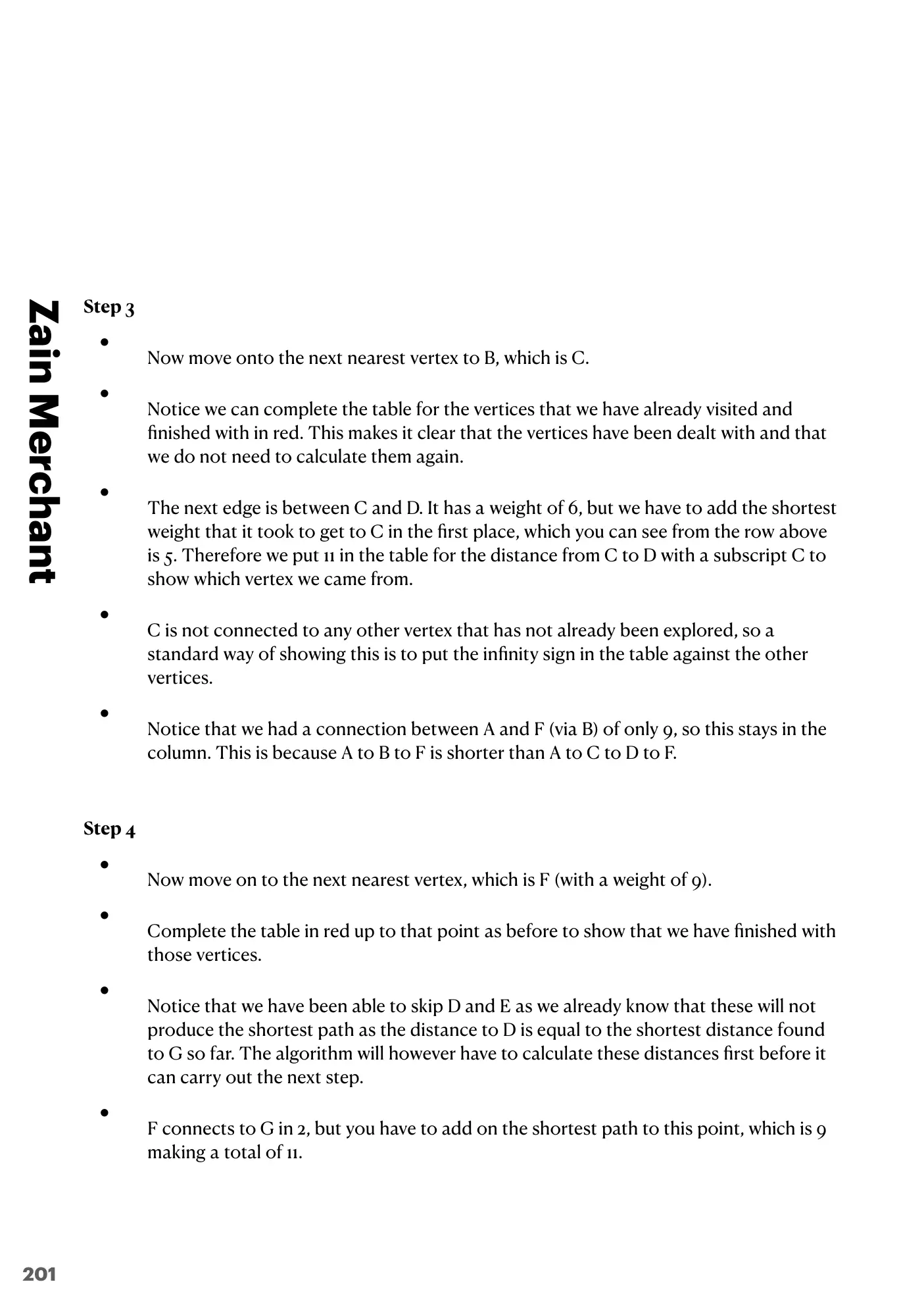 18.1 Artificial Intelligence: Graphs, Dijkstra and A* book pages, page 8