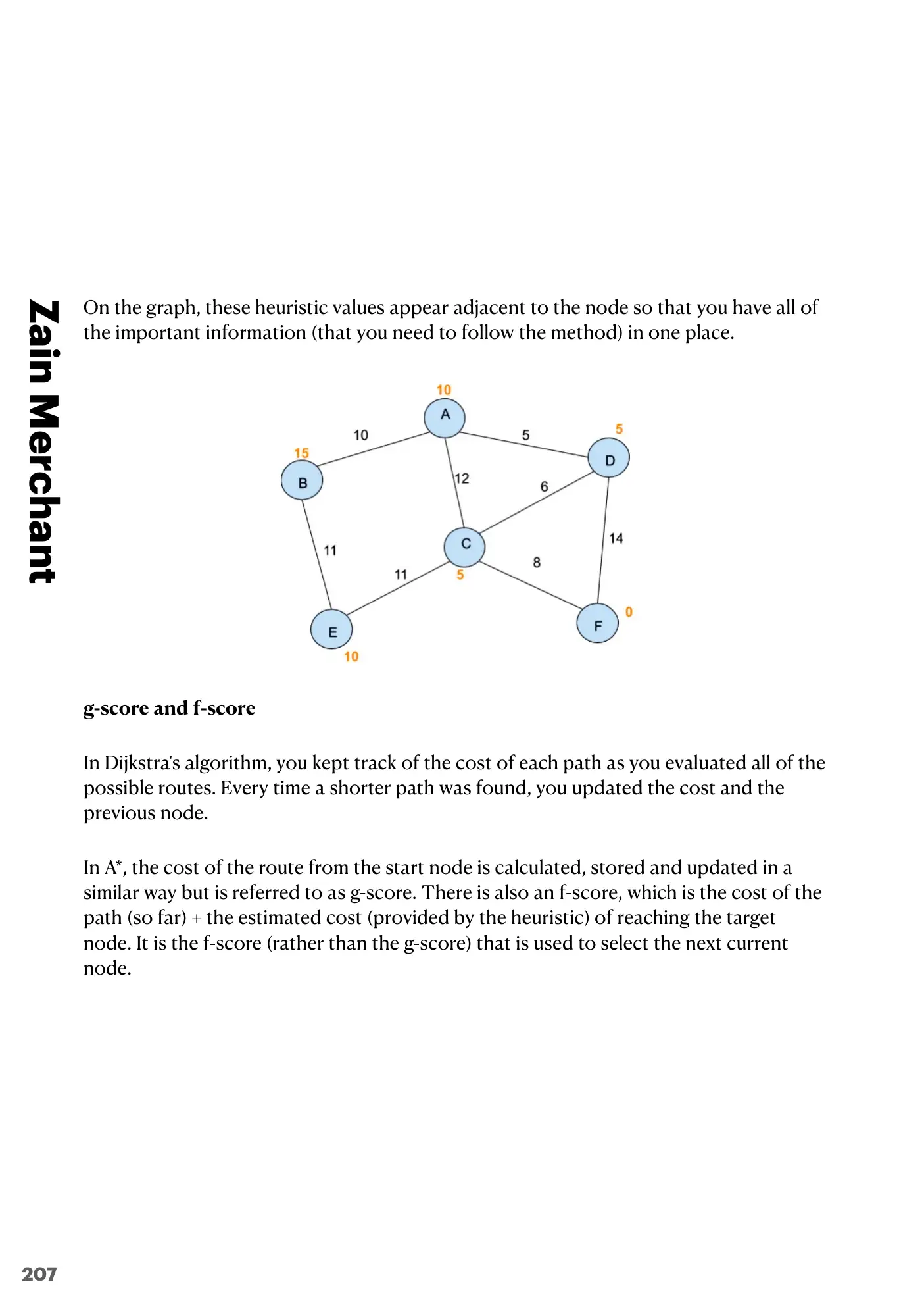 18.1 Artificial Intelligence: Graphs, Dijkstra and A* book pages, page 14